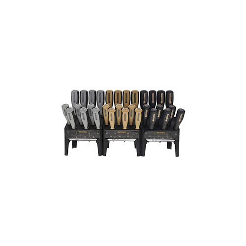 The Wheeler 30 Piece Hex/Torx Screwdriver Set offers color-coded handles, a modular stand, and durable shafts, ensuring organization, comfort, and longevity for all your gunsmithing needs.
